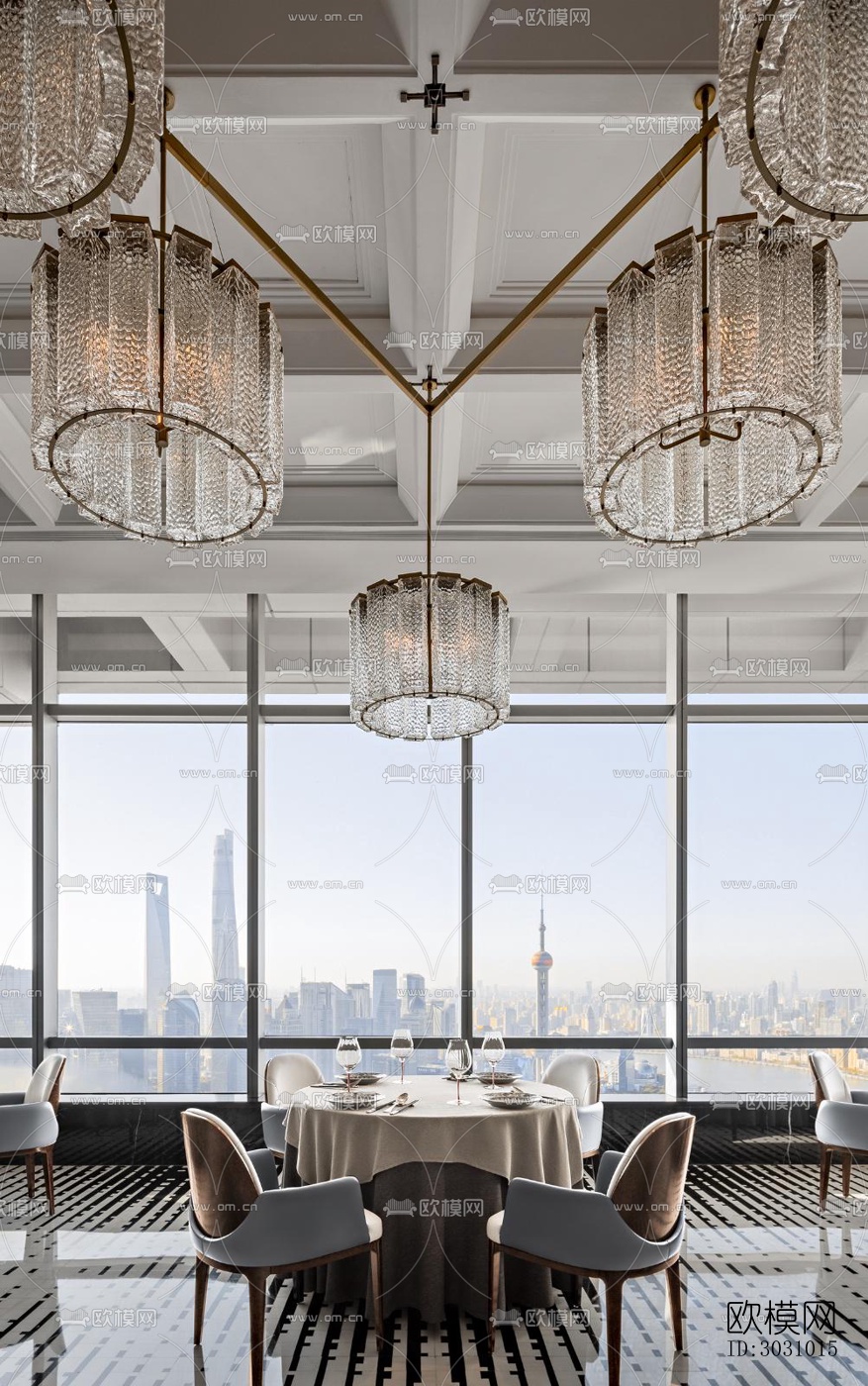 欧式西餐厅效果图下载（渲染图8）