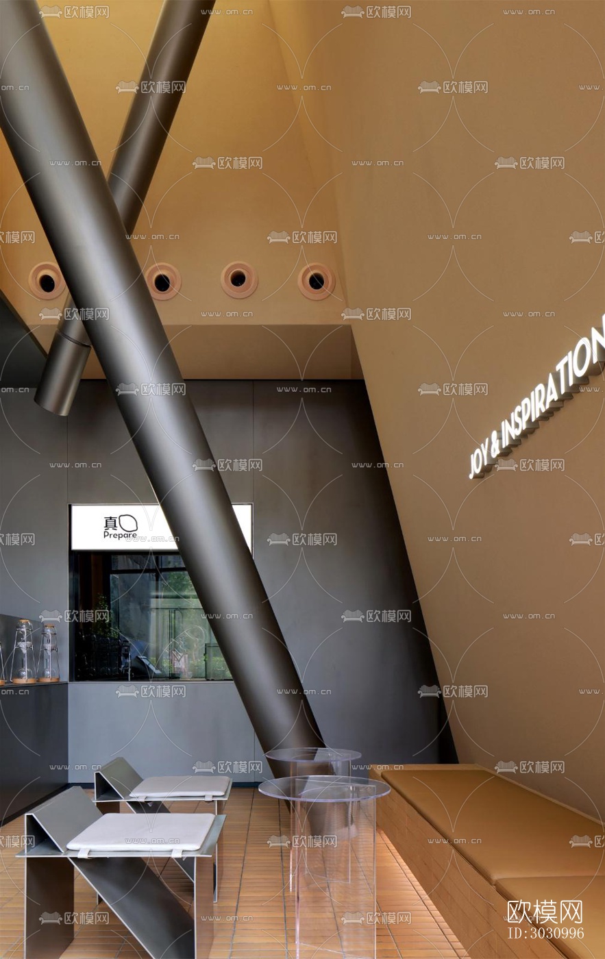 后现代咖啡奶茶效果图下载（渲染图1）