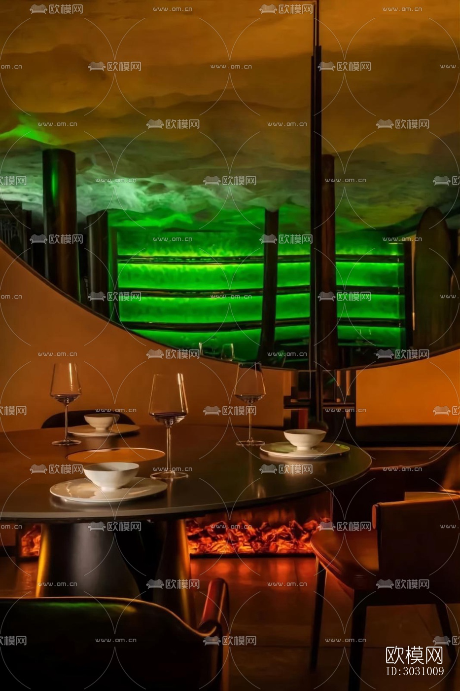 中式火锅烤肉效果图下载（渲染图12）