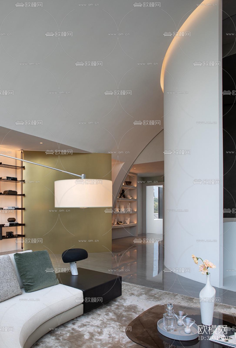 现代西餐厅效果图下载（渲染图1）