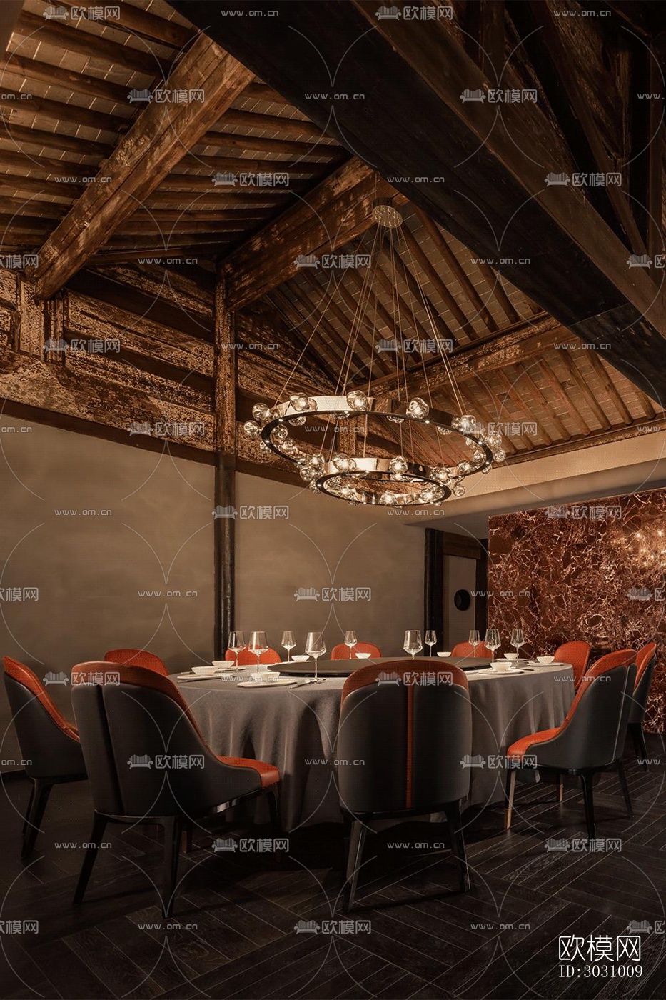 中式火锅烤肉效果图下载（渲染图4）