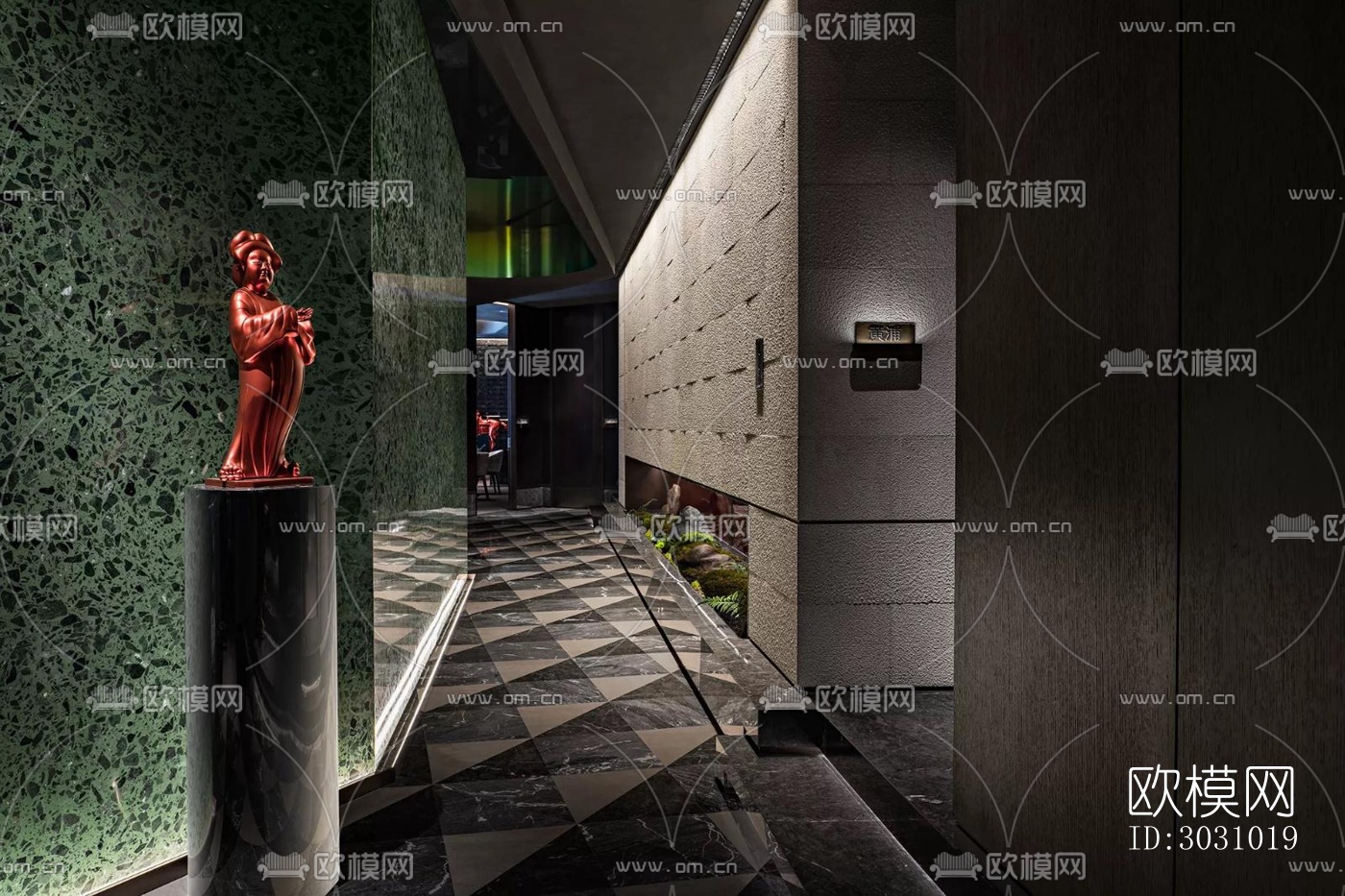 现代西餐厅效果图下载（渲染图10）