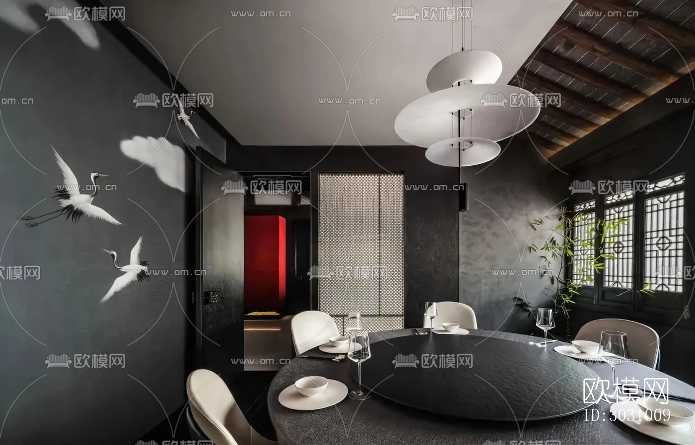 中式火锅烤肉效果图下载（渲染图10）