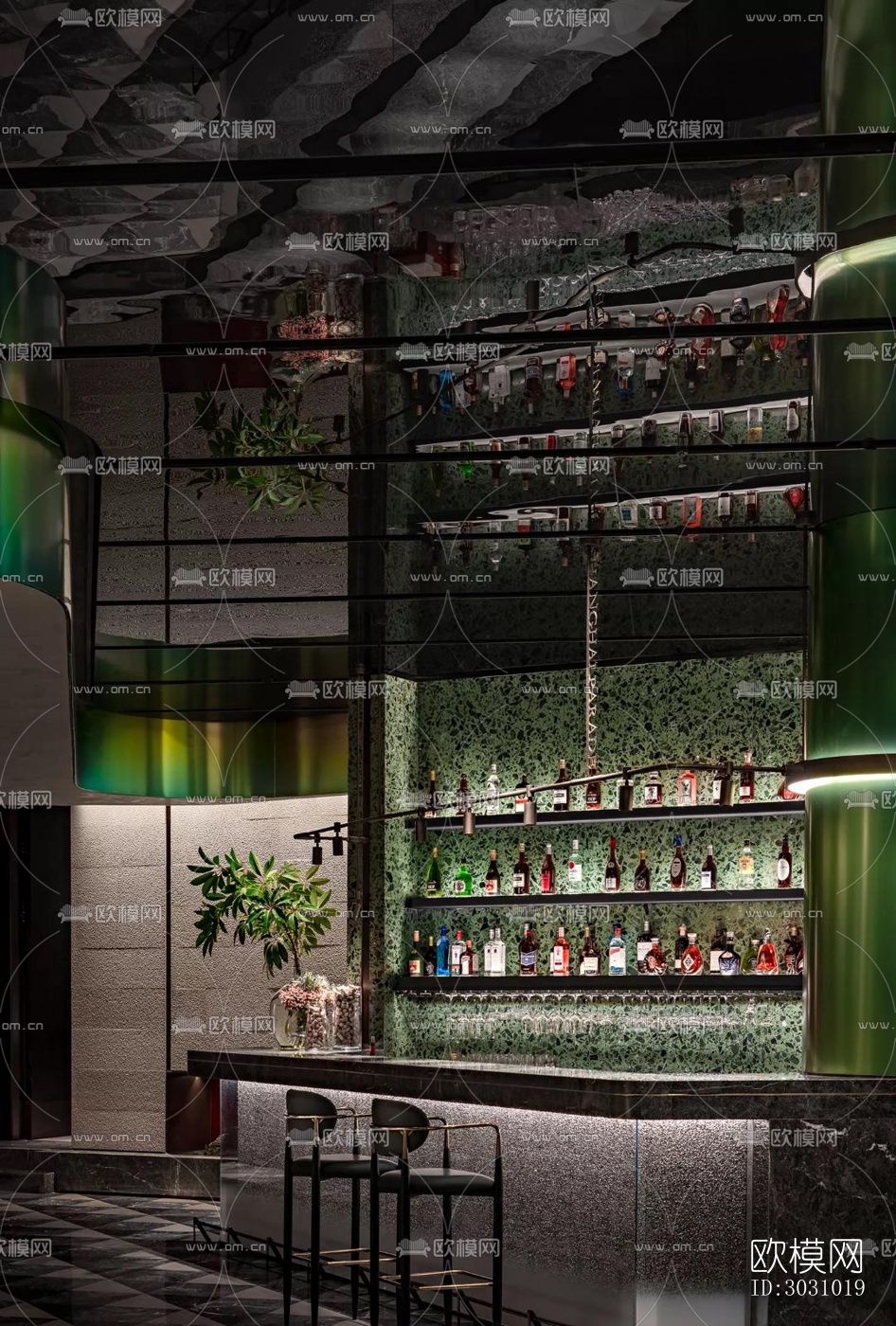 现代西餐厅效果图下载（渲染图13）