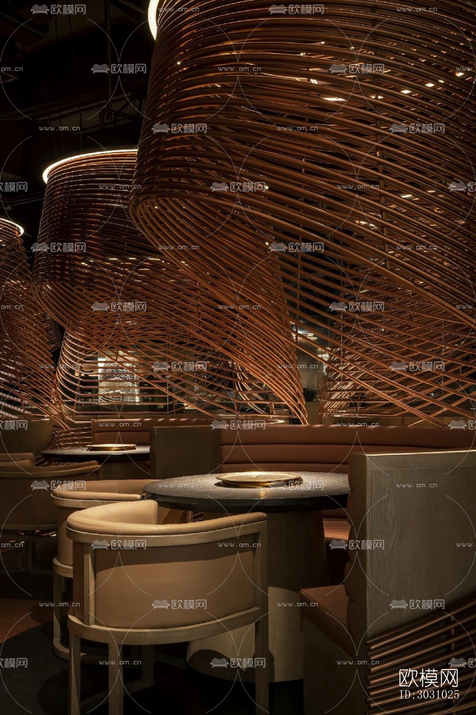 现代西餐厅效果图下载（渲染图3）