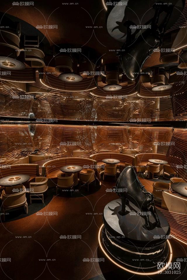 现代西餐厅效果图下载（渲染图10）