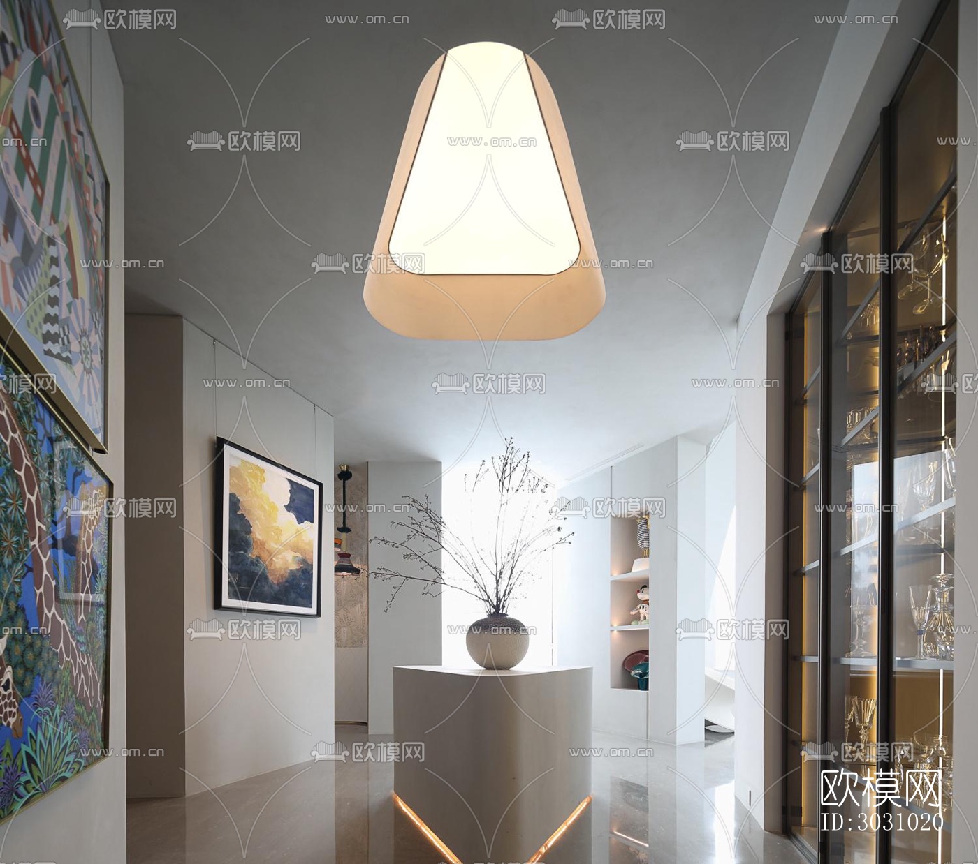 现代西餐厅效果图下载（渲染图15）