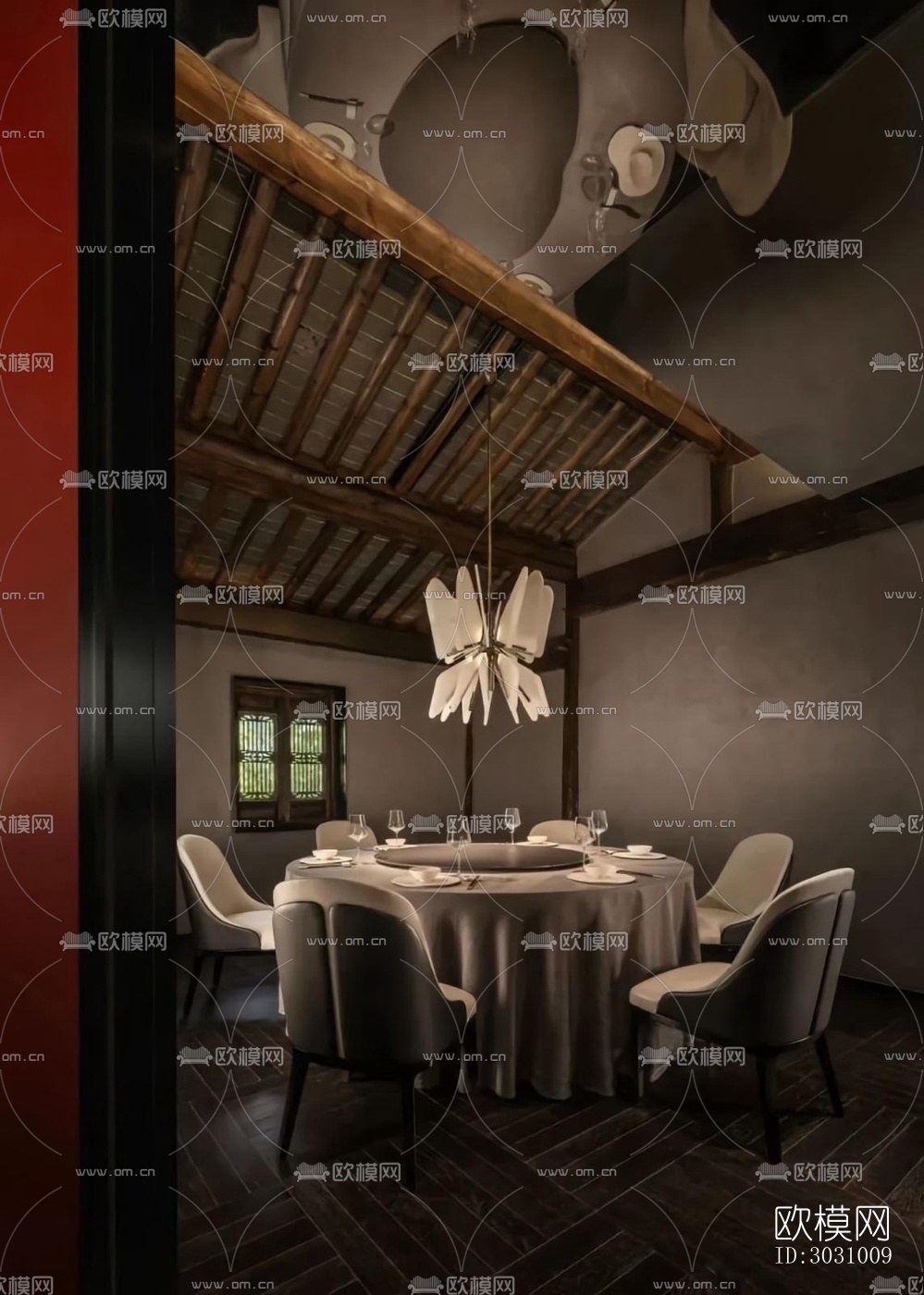 中式火锅烤肉效果图下载（渲染图11）