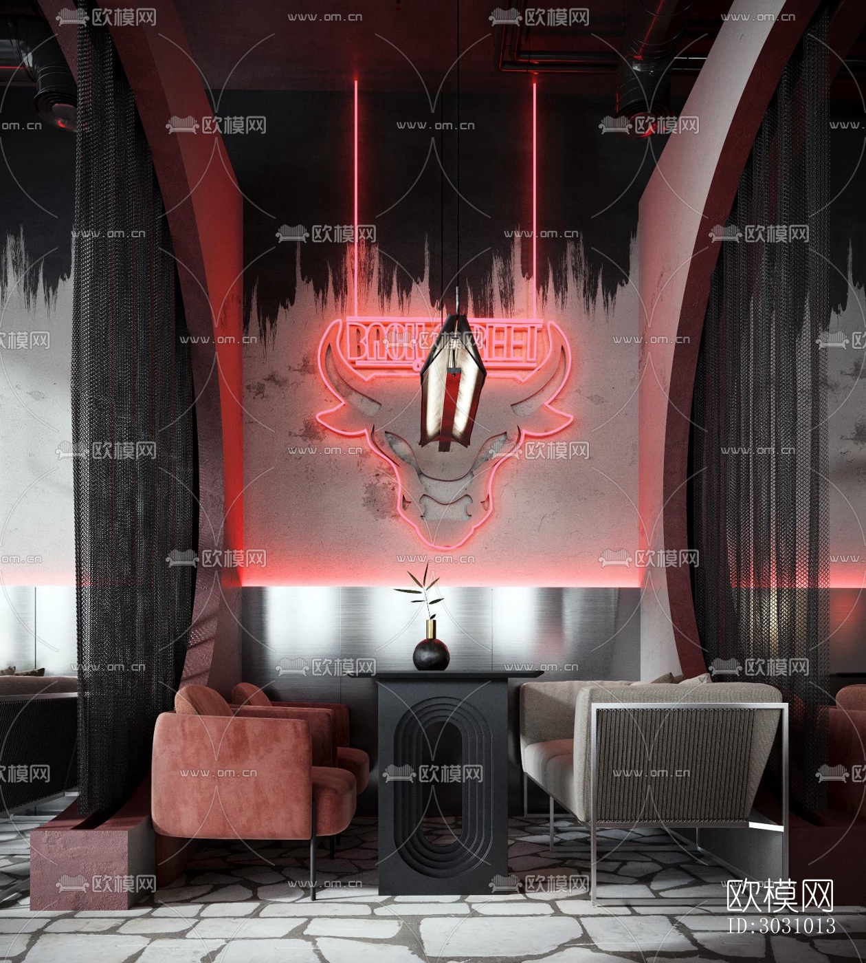 后现代西餐厅效果图下载（渲染图11）