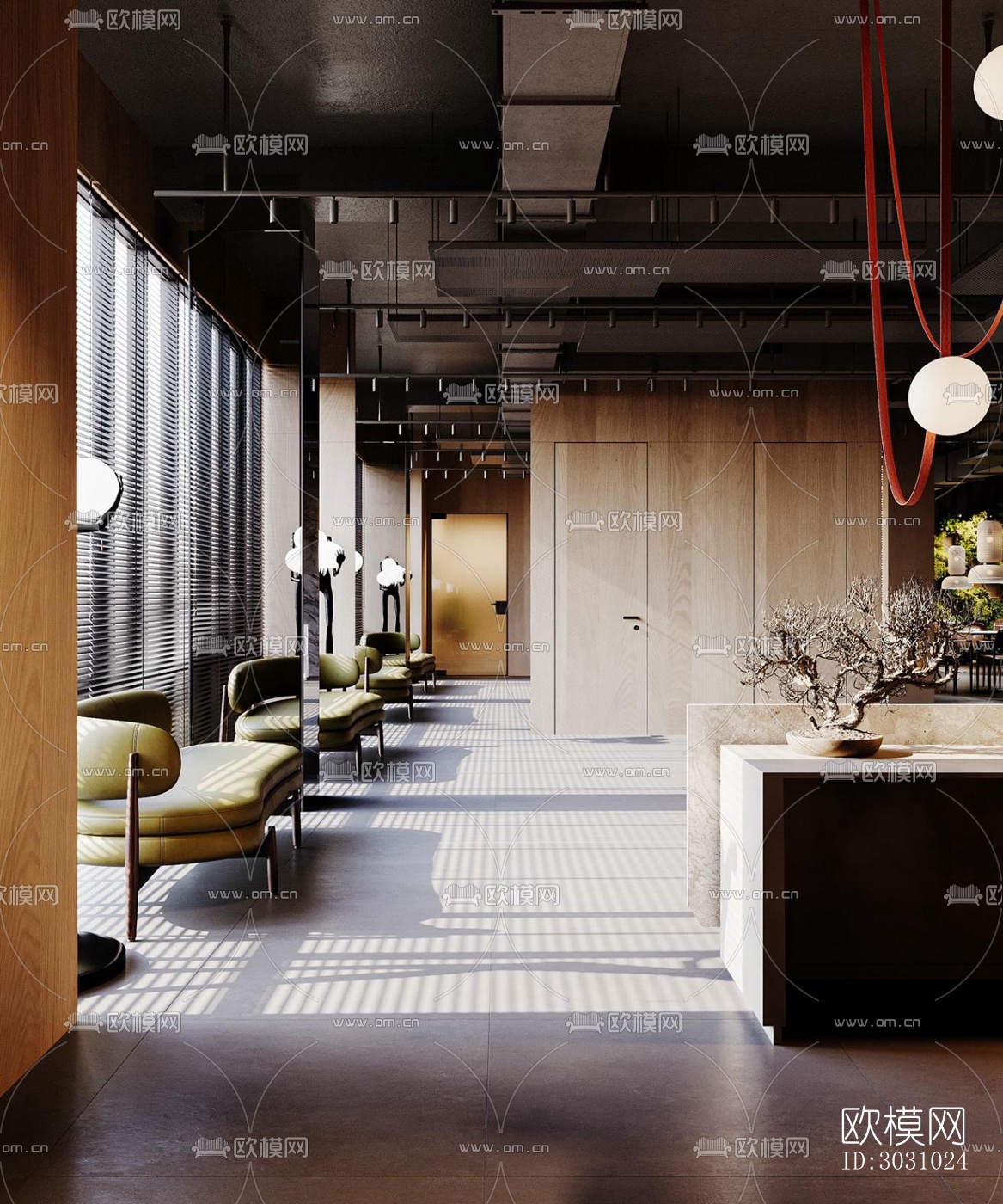 现代西餐厅效果图下载（渲染图14）