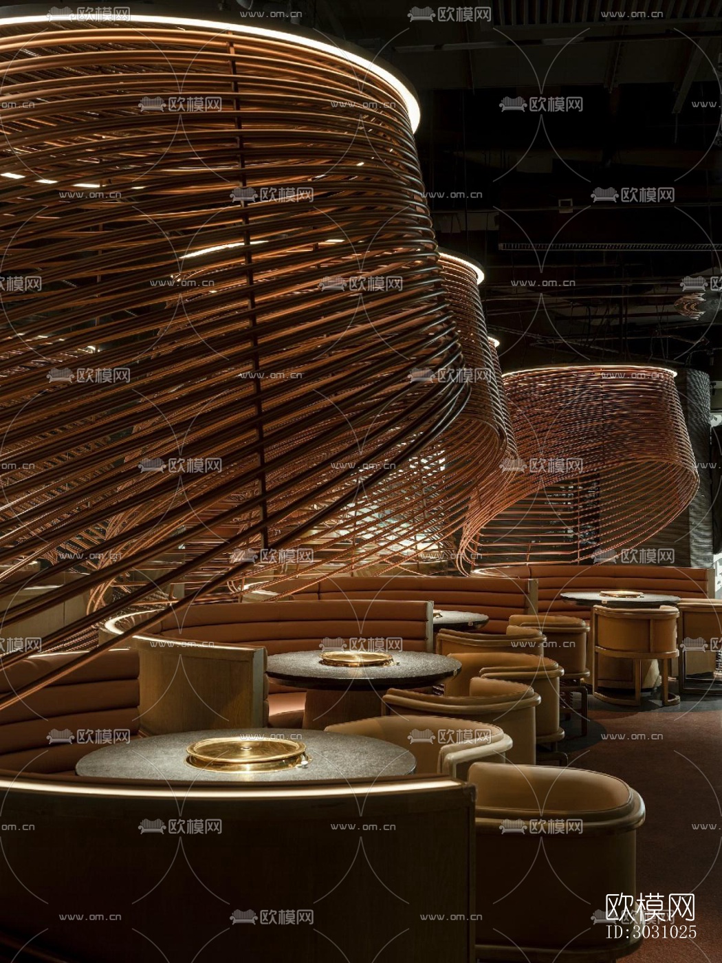 现代西餐厅效果图下载（渲染图6）