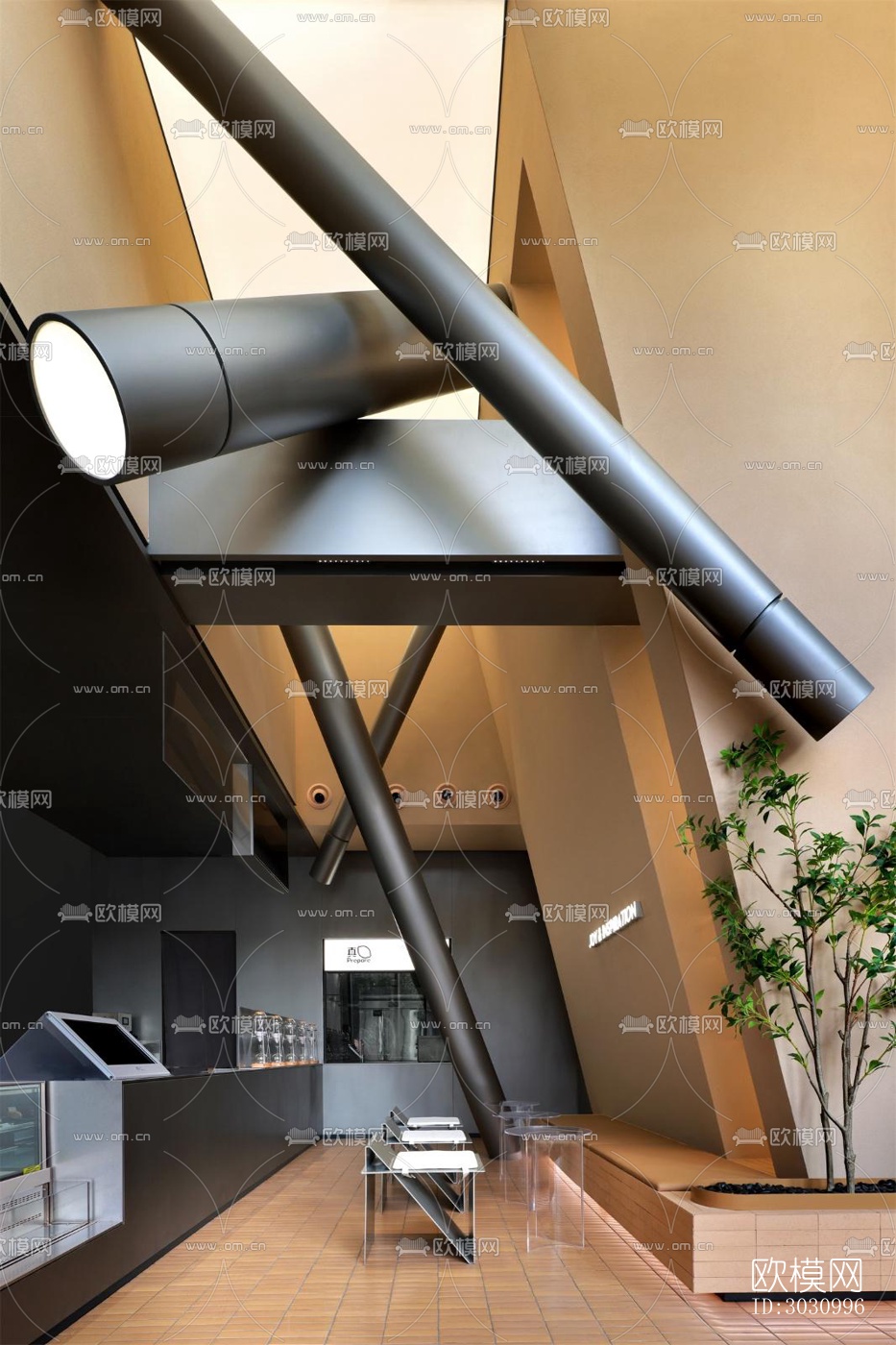 后现代咖啡奶茶效果图下载（渲染图6）