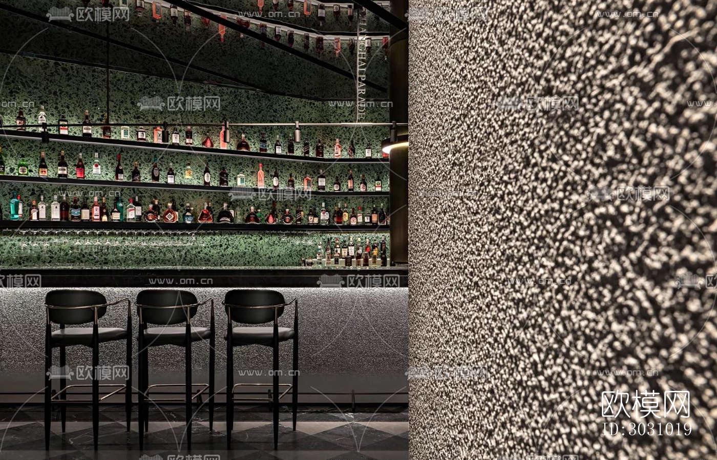 现代西餐厅效果图下载（渲染图9）