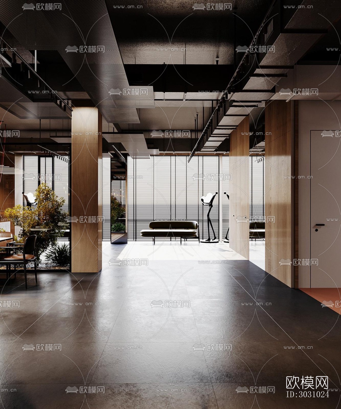 现代西餐厅效果图下载（渲染图3）