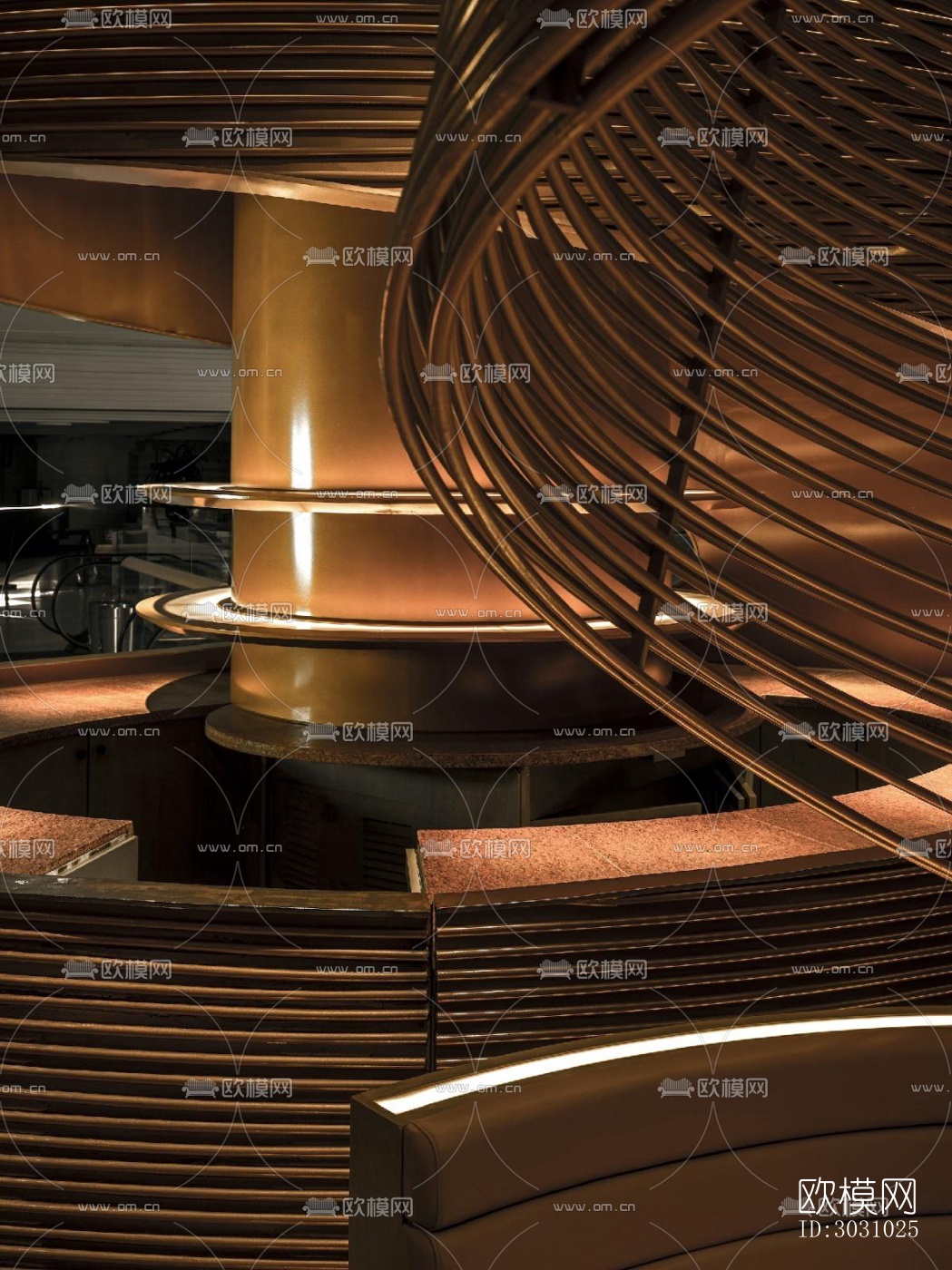 现代西餐厅效果图下载（渲染图9）