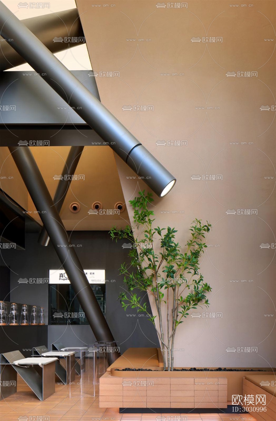 后现代咖啡奶茶效果图下载（渲染图2）