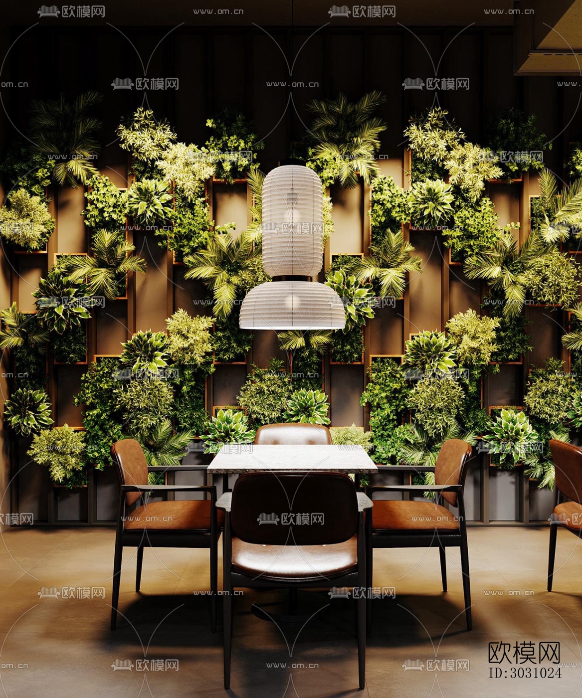 现代西餐厅效果图下载（渲染图5）