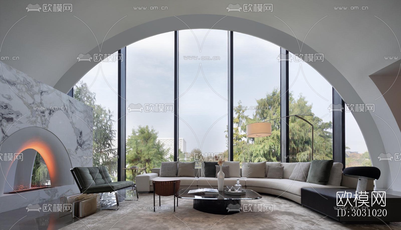 现代西餐厅效果图下载（渲染图11）