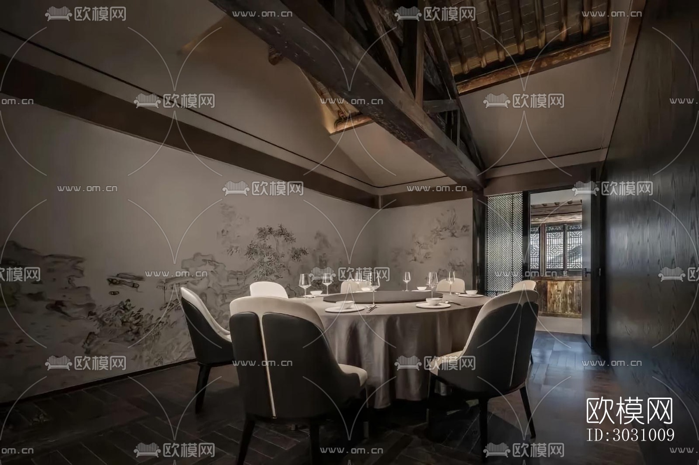 中式火锅烤肉效果图下载（渲染图6）