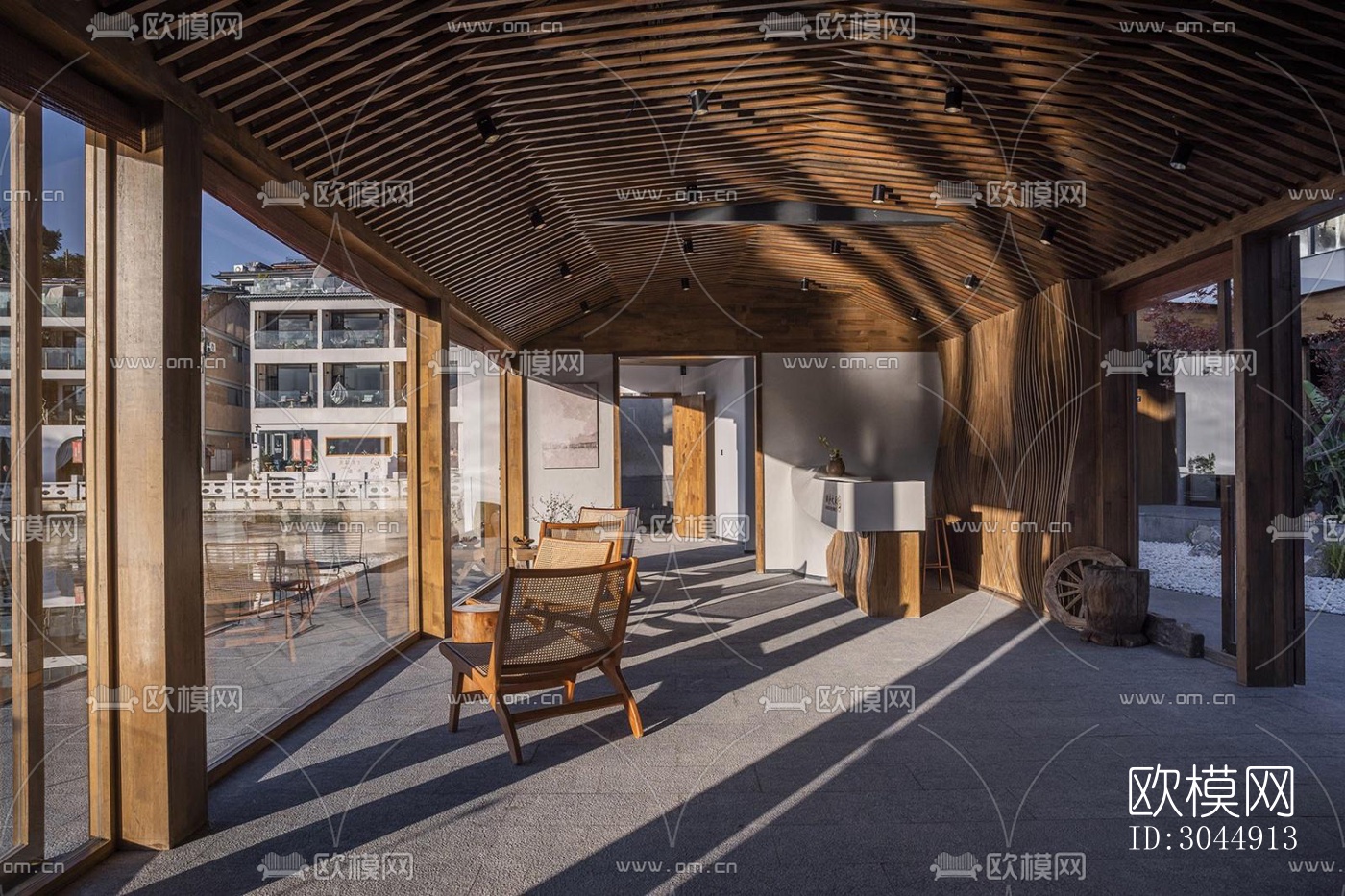 侘寂酒店民宿效果图下载（渲染图2）