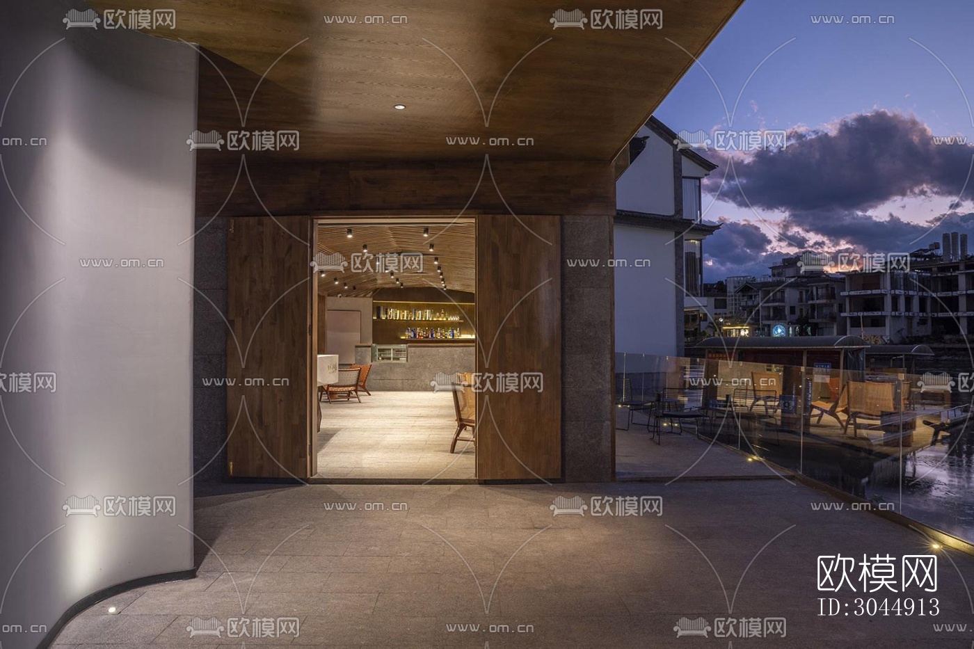 侘寂酒店民宿效果图下载（渲染图1）