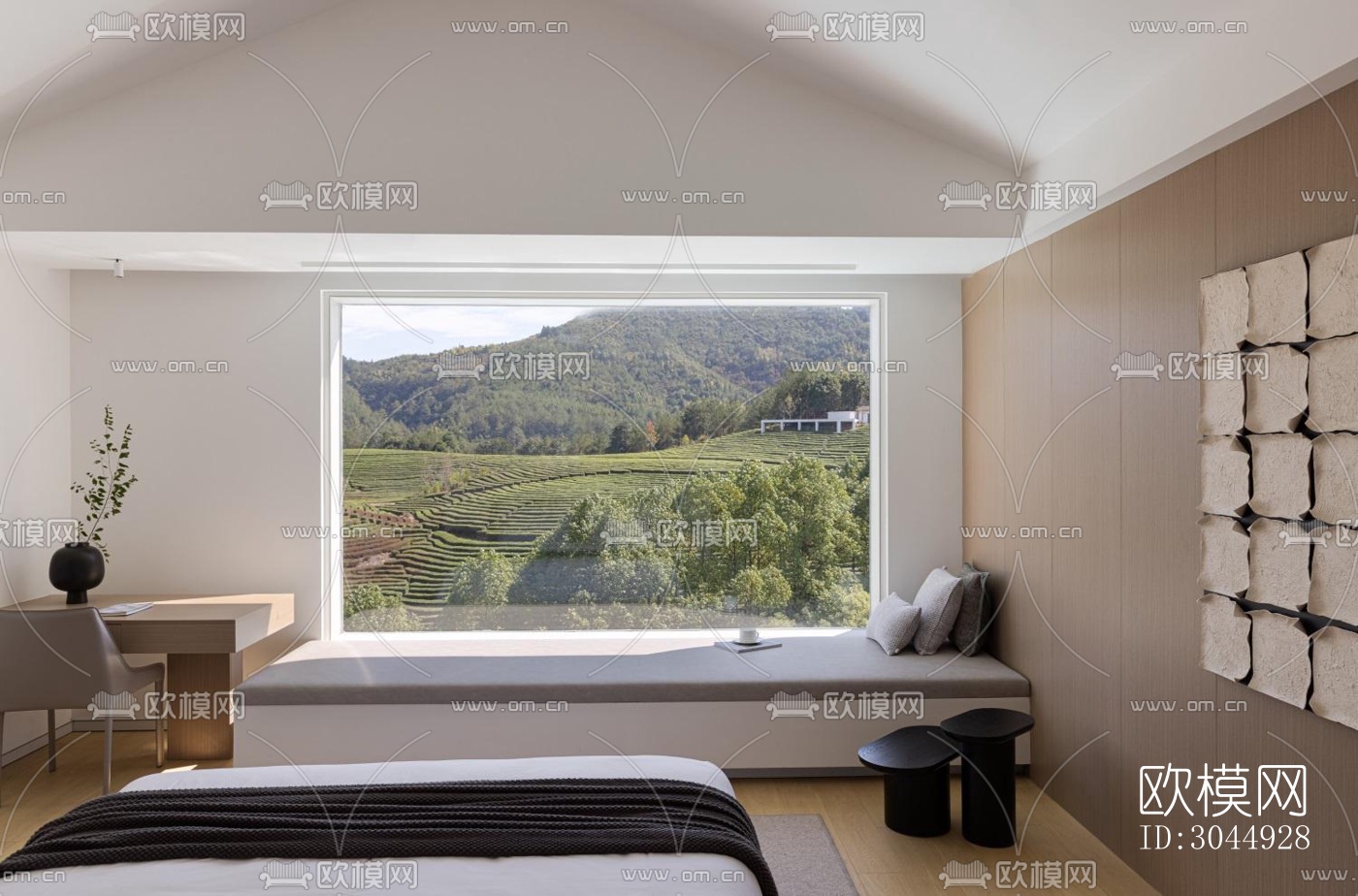 现代酒店民宿效果图下载（渲染图4）