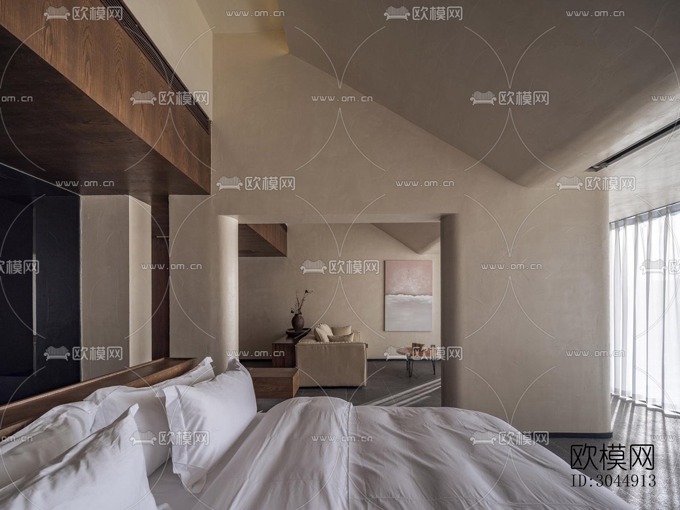 侘寂酒店民宿效果图下载（渲染图3）