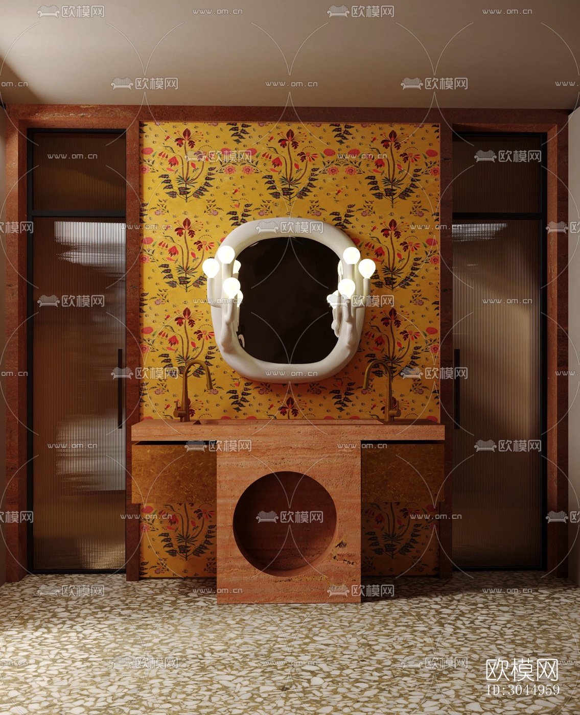 侘寂平层效果图下载（渲染图17）