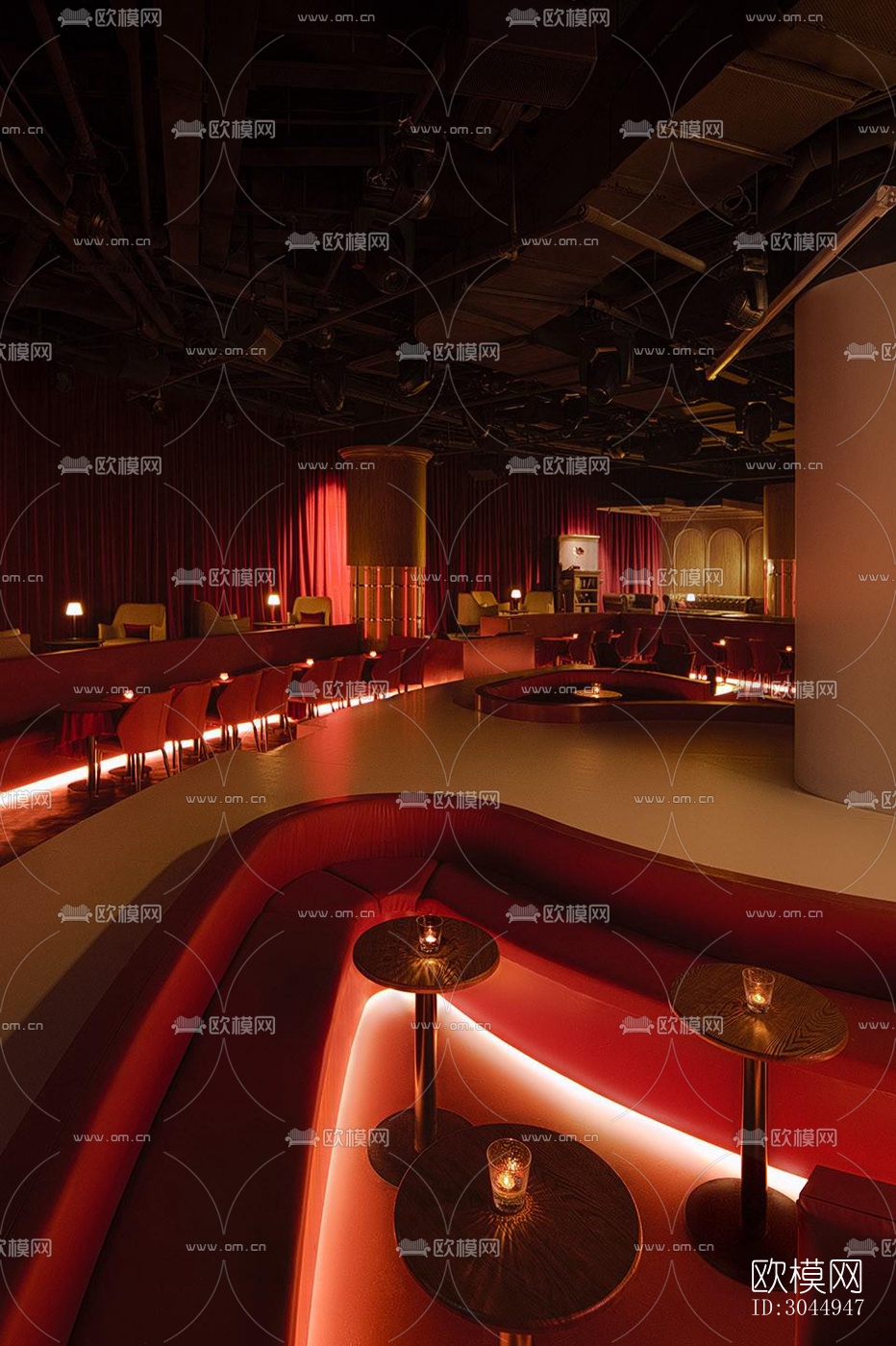 现代酒吧效果图下载（渲染图1）