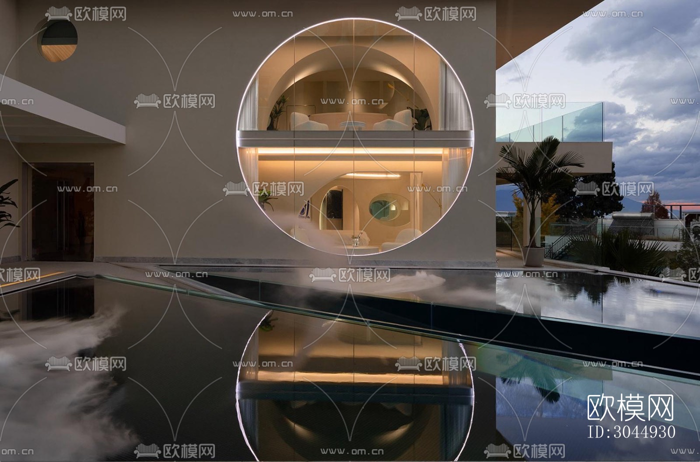 现代酒店民宿效果图下载（渲染图2）