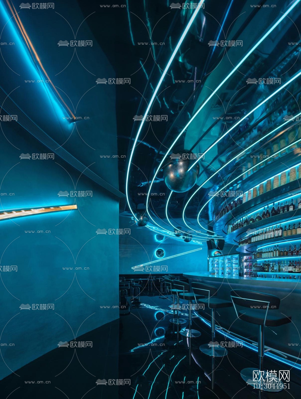 现代酒吧效果图下载（渲染图8）