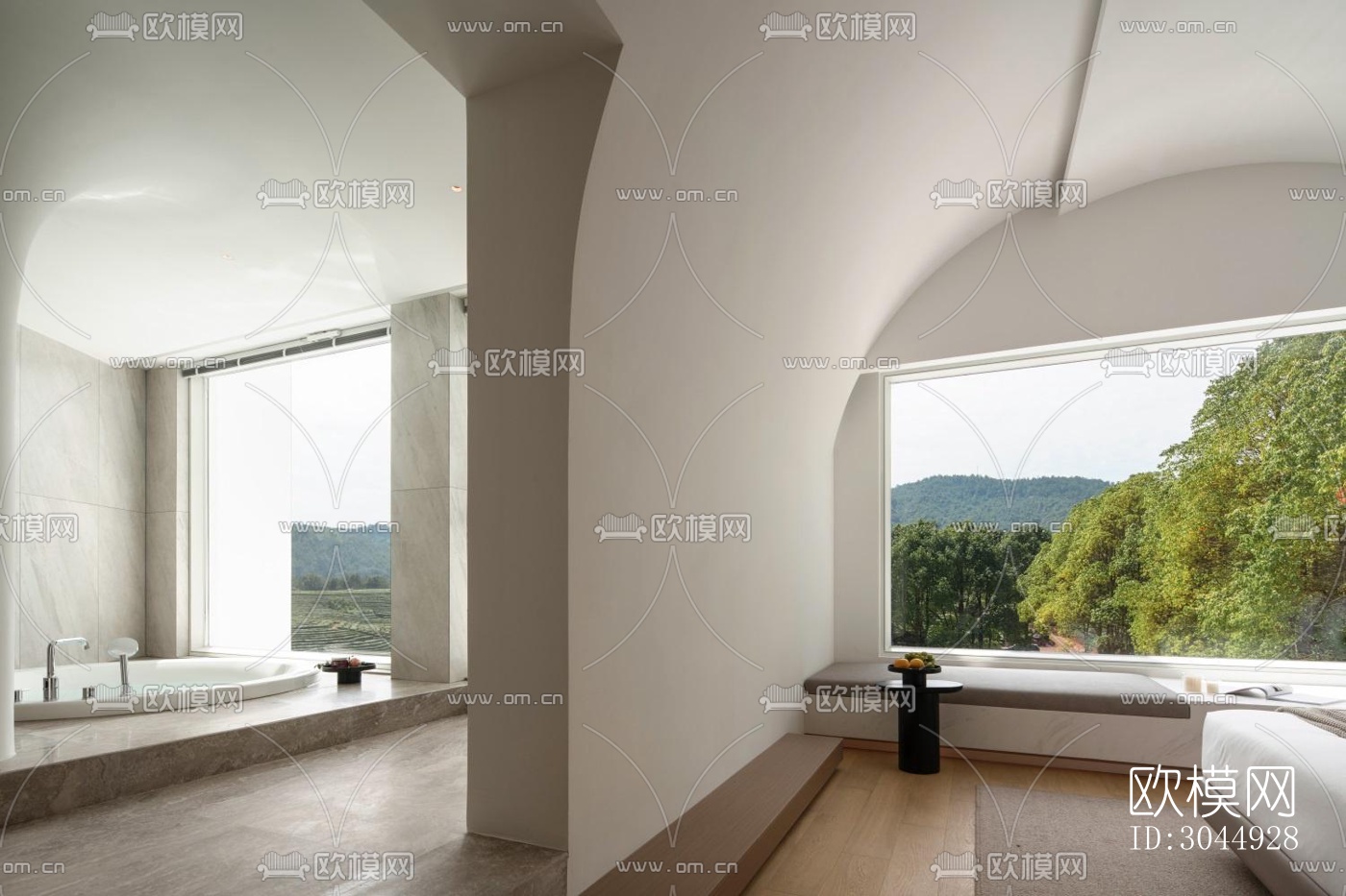 现代酒店民宿效果图下载（渲染图6）