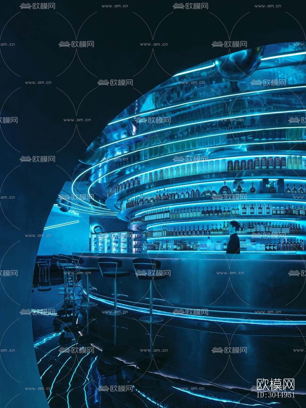 现代酒吧效果图下载（渲染图9）