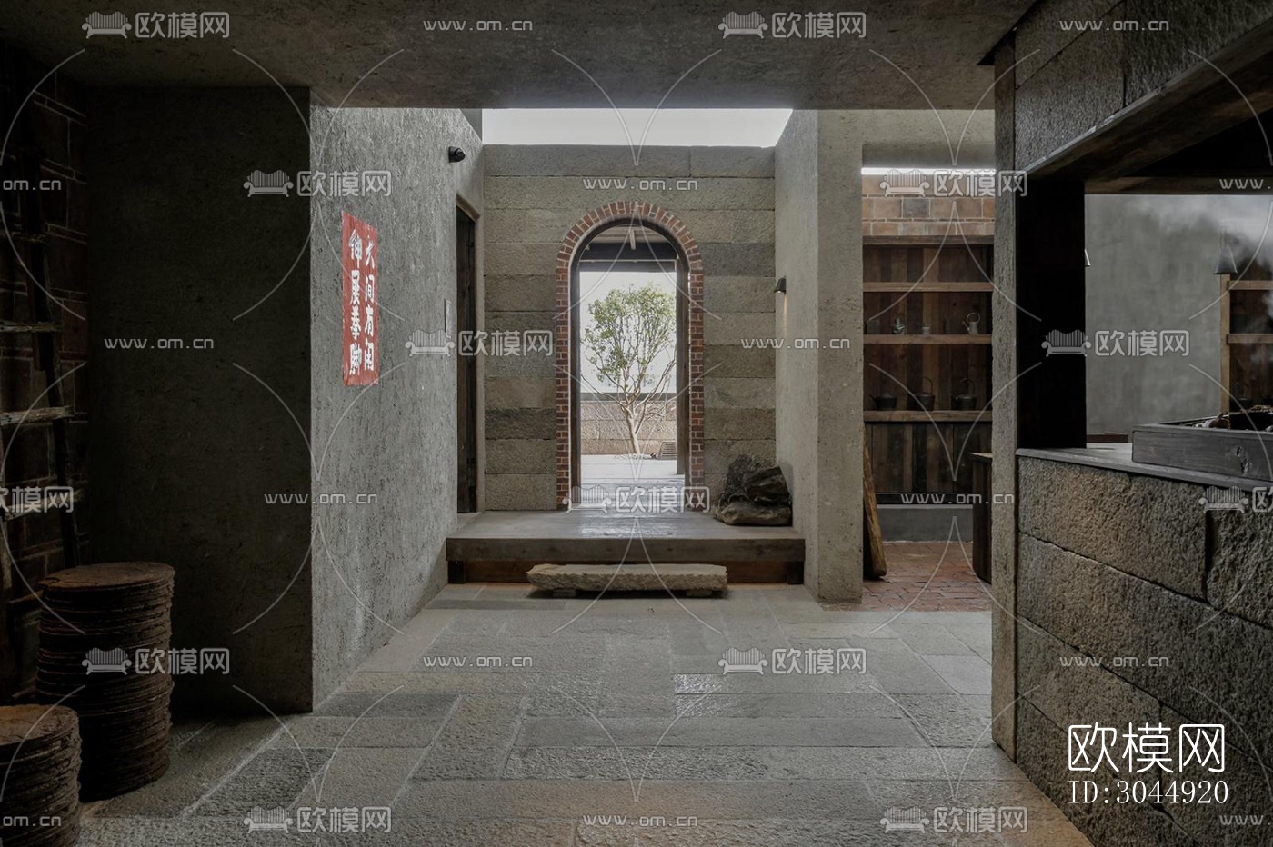 侘寂酒店民宿效果图下载（渲染图8）