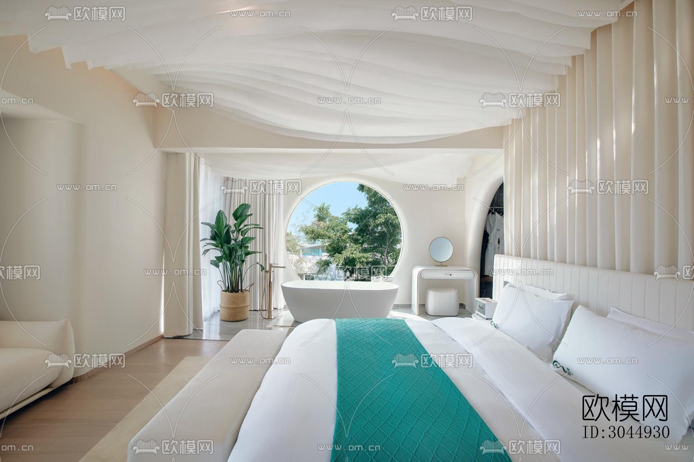 现代酒店民宿效果图下载（渲染图14）