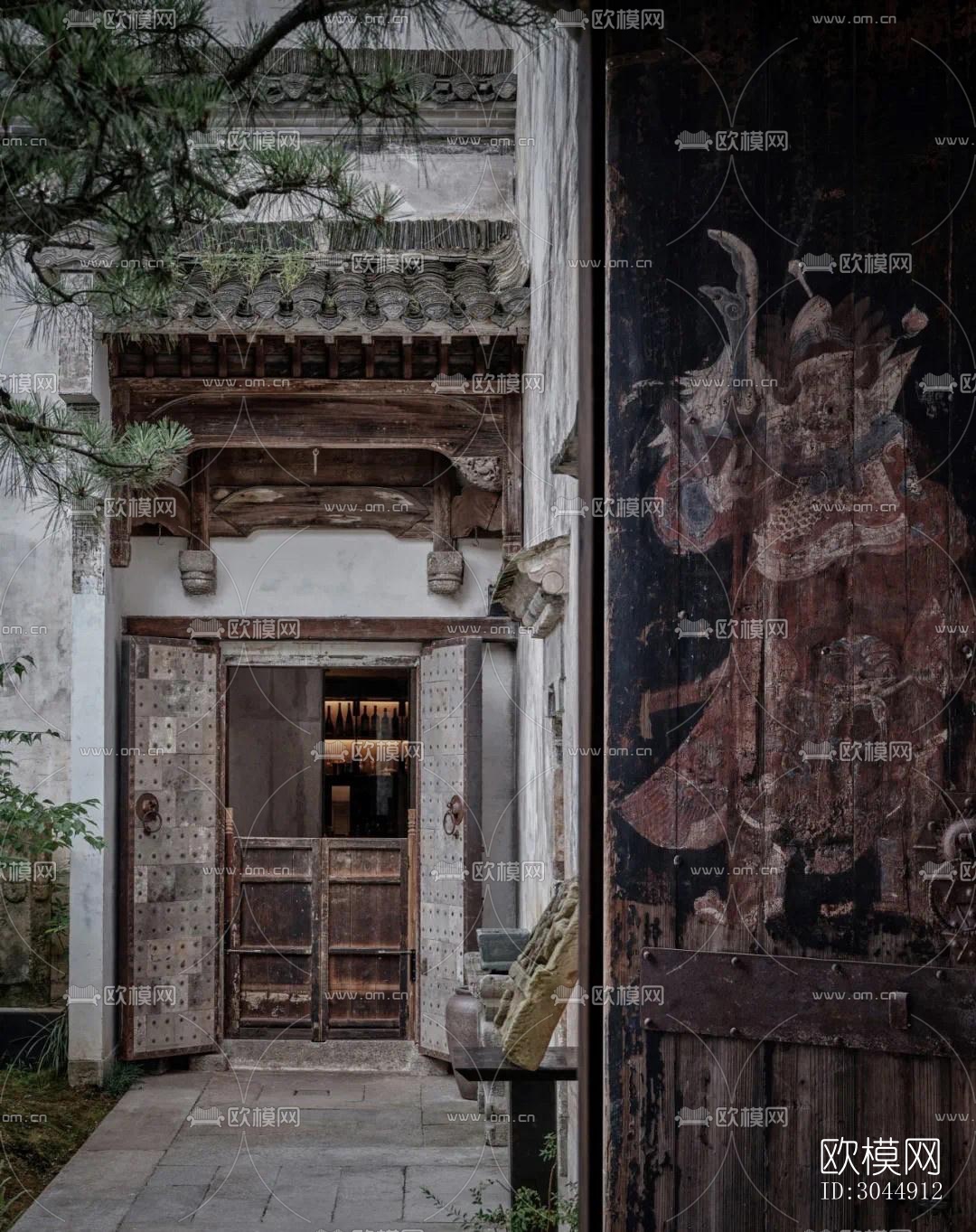 中式酒店民宿效果图下载（渲染图14）