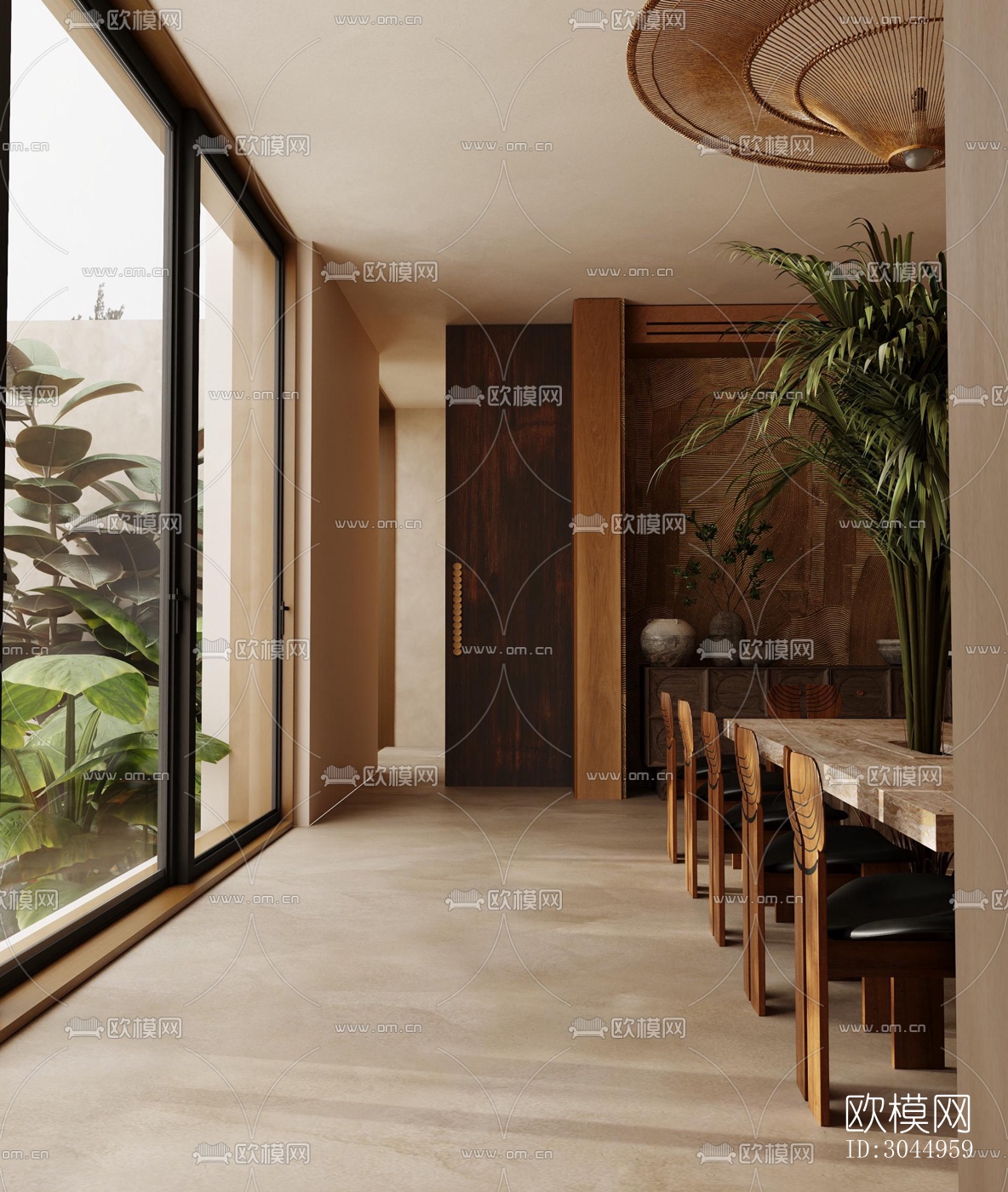 侘寂平层效果图下载（渲染图14）