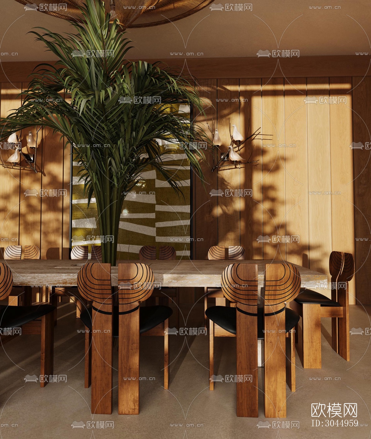 侘寂平层效果图下载（渲染图15）