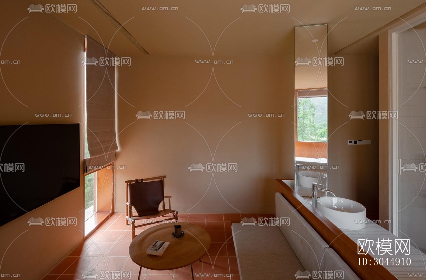 中古风酒店民宿效果图下载（渲染图10）