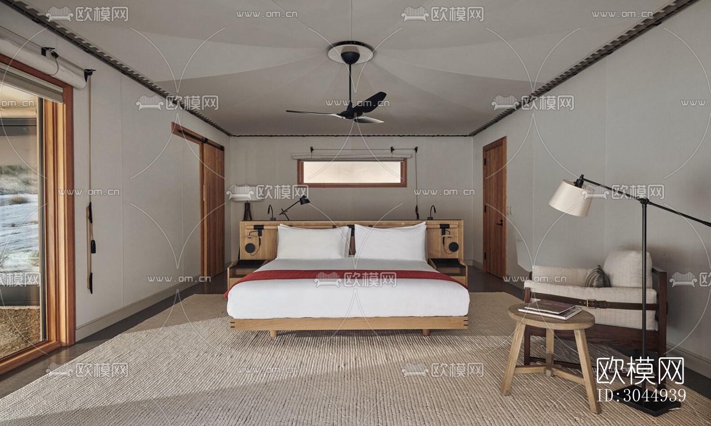 美式酒店民宿效果图下载（渲染图1）