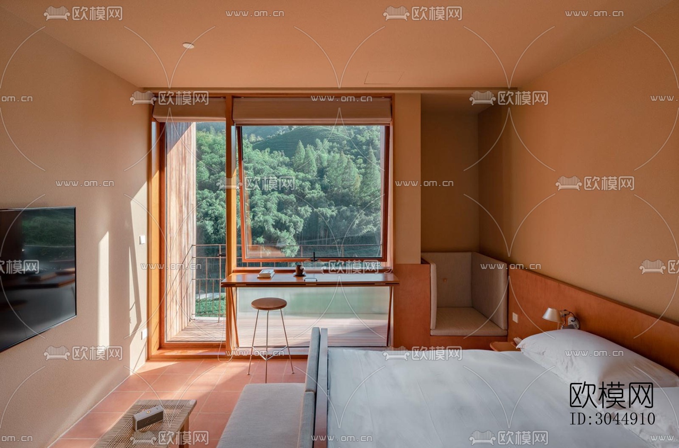 中古风酒店民宿效果图下载（渲染图13）