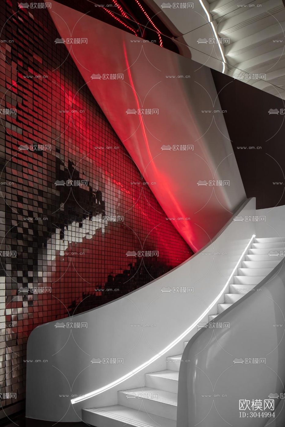 现代西餐厅效果图下载（渲染图12）