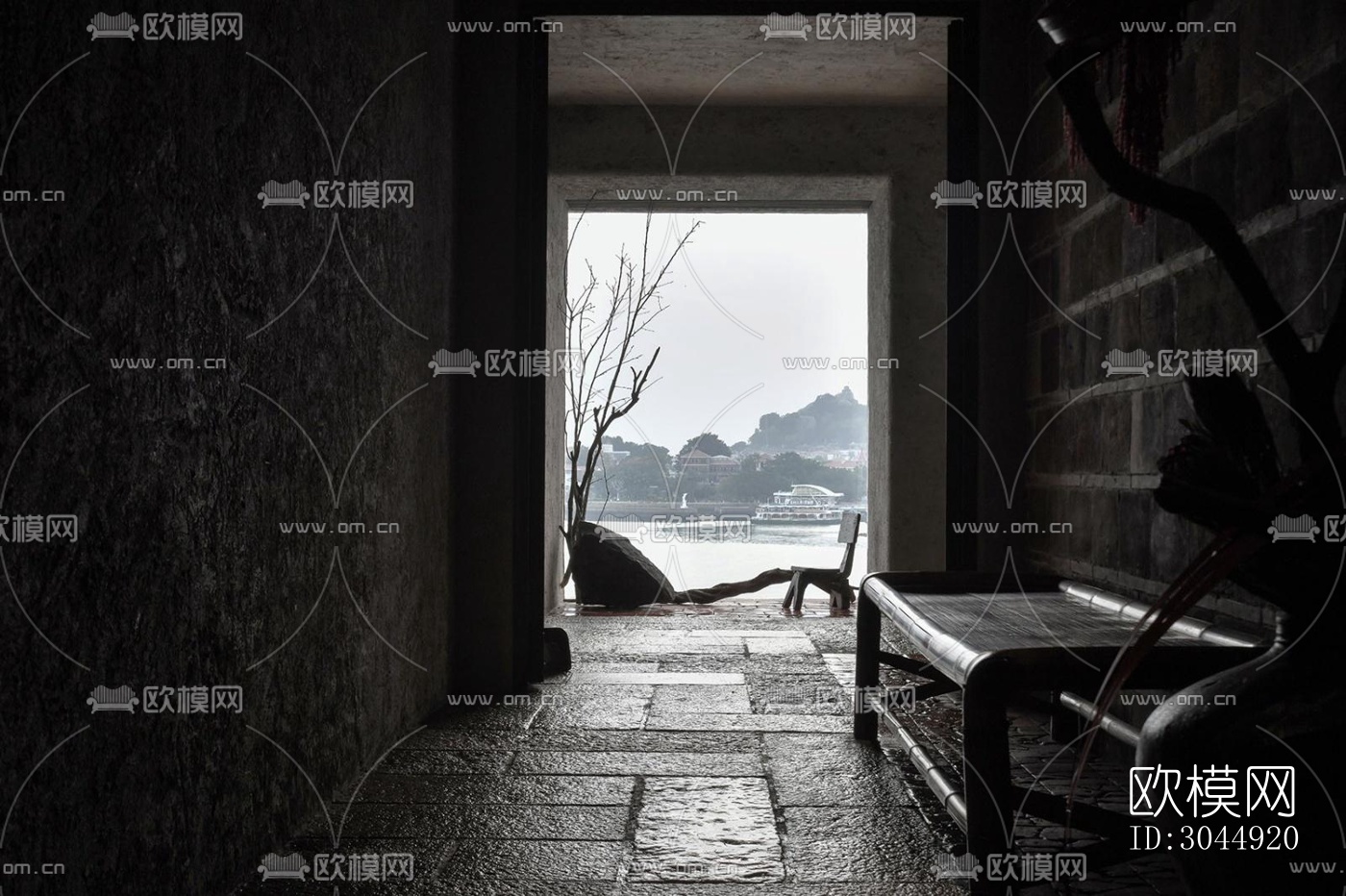 侘寂酒店民宿效果图下载（渲染图1）