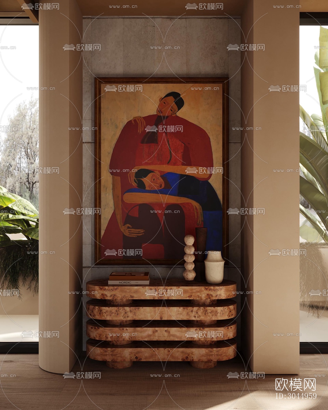 侘寂平层效果图下载（渲染图18）