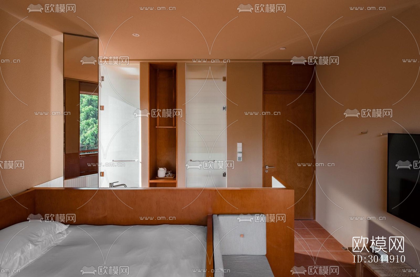 中古风酒店民宿效果图下载（渲染图1）