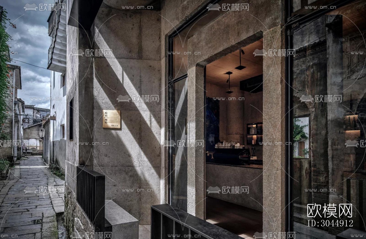 中式酒店民宿效果图下载（渲染图1）