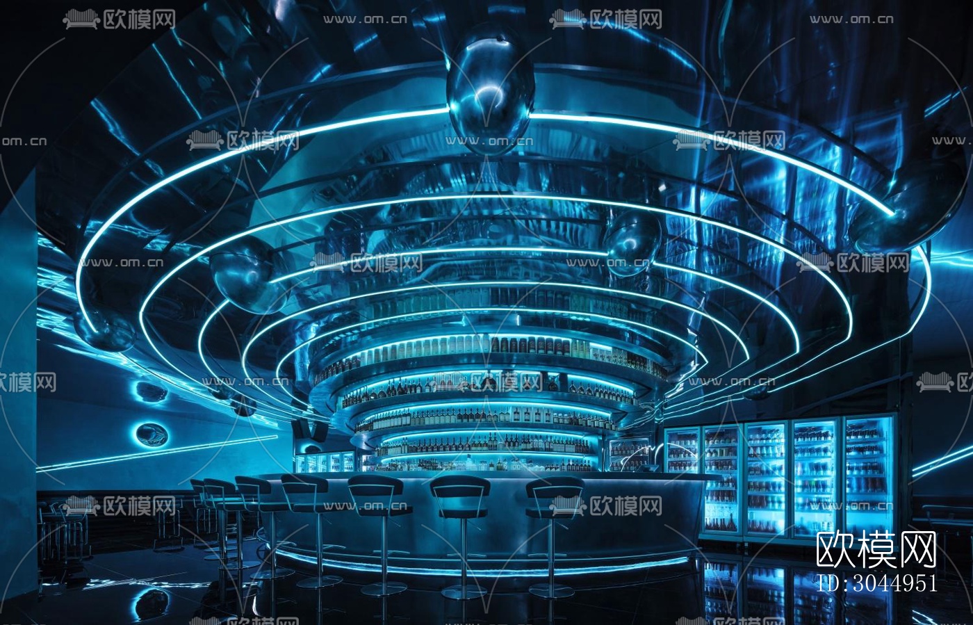 现代酒吧效果图下载（渲染图13）