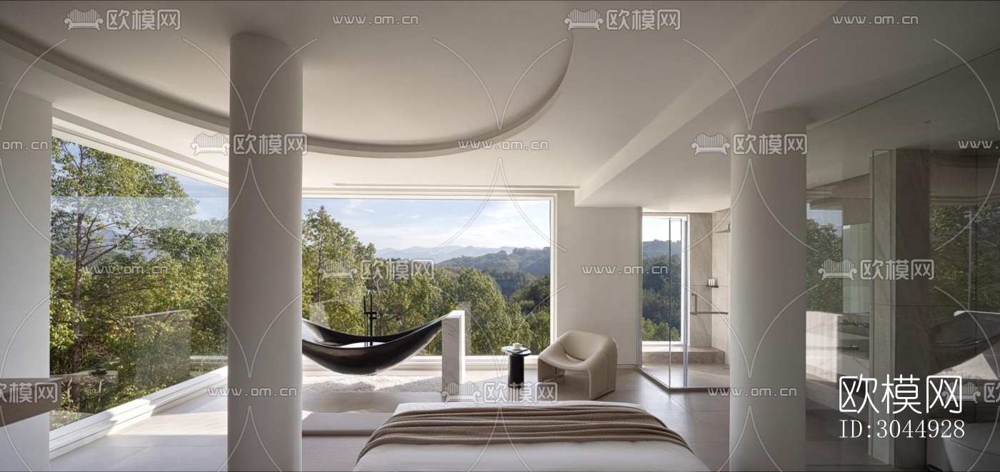 现代酒店民宿效果图下载（渲染图2）