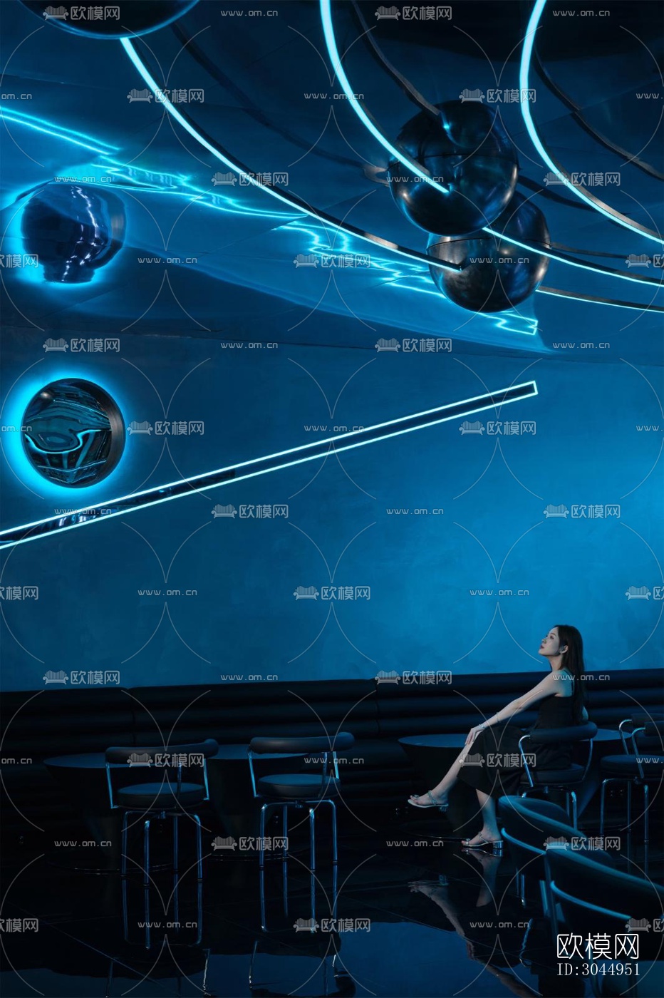 现代酒吧效果图下载（渲染图4）