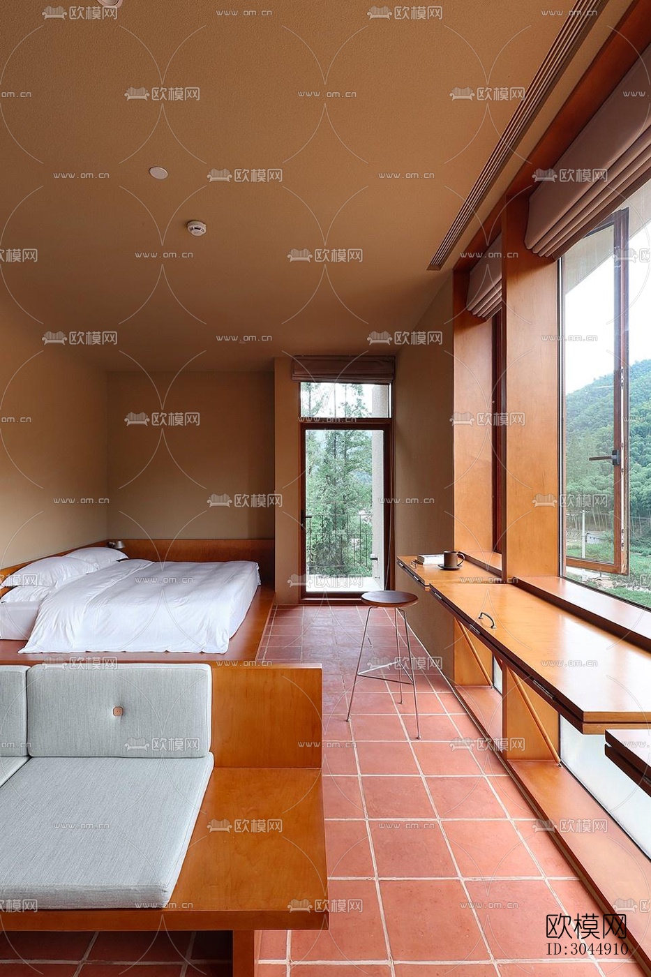 中古风酒店民宿效果图下载（渲染图9）